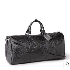 Glamaholic Lifestyle Monogram Matte Black Duffle Bag
